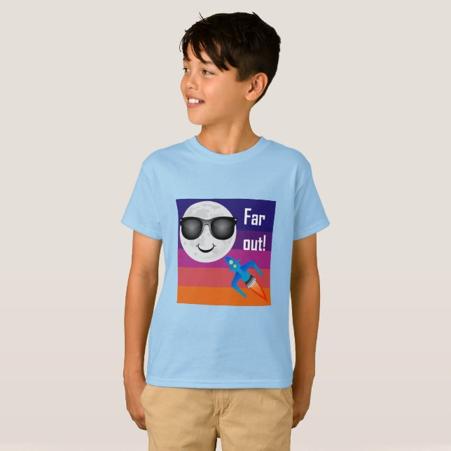 Diseño lejano - Camiseta básica para niños (Anverso completo)