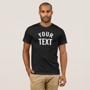 Diseño limpio moderno camiseta manga corta negra p