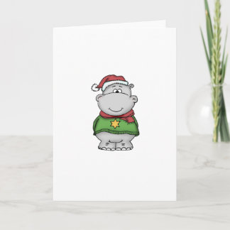 Diseño lindo del hipopótamo del navidad