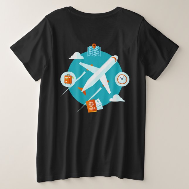 Diseño lindo tema de avión (Reverso del diseño)