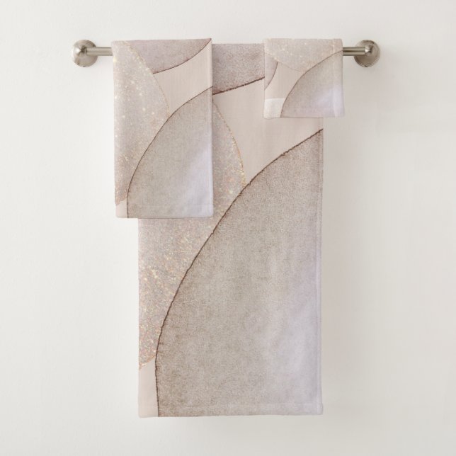 DISEÑO LUJO ORO NEUTRAL 2 BAÑO TOWEL SET (In situ)