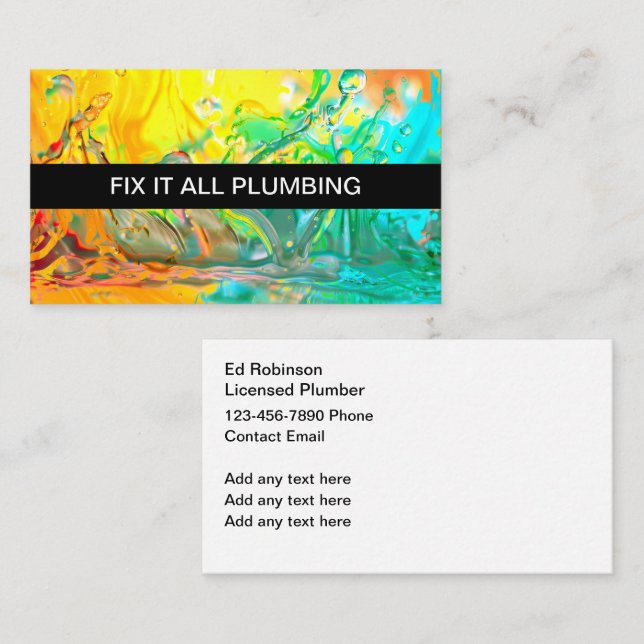 Diseño más exclusivo de tarjetas de empresa de plo (Anverso / Reverso)