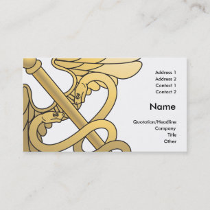 diseño médico de la tarjeta de visita del caduceo