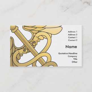 diseño médico de la tarjeta de visita del caduceo