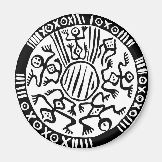 Diseño mexicano antiguo - imán (Frente)