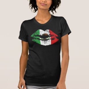 Diseño mexicano de la camiseta de los labios para