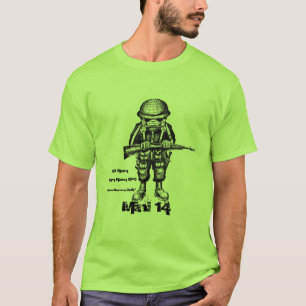 Diseño militar fresco de la camiseta mini 14 de