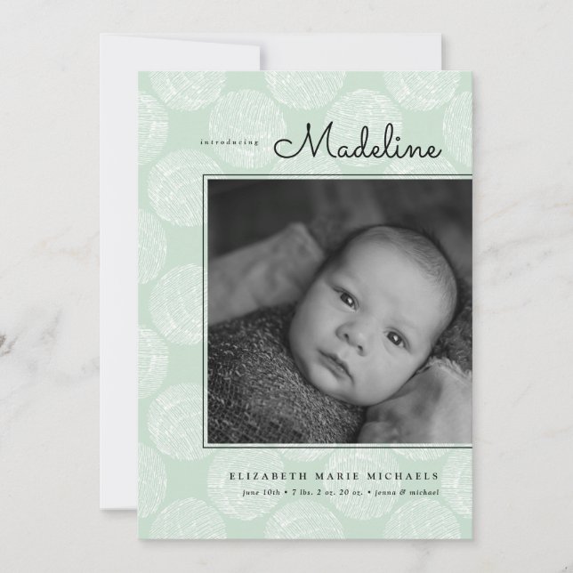 Diseño Minimalista de INVITACIÓN de BEBÉ (Anverso)