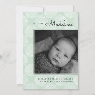 Diseño Minimalista de INVITACIÓN de BEBÉ