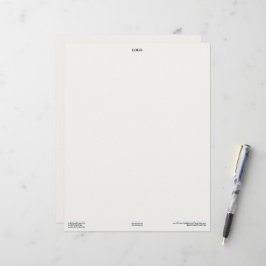 Diseño minimalista de papel letterhead premium