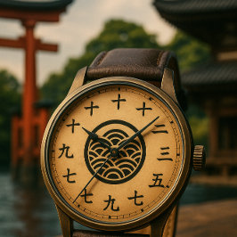 diseño Minimalista del reloj kanji japonés
