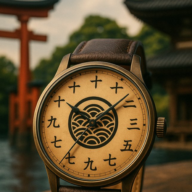 diseño Minimalista del reloj kanji japonés (Subido por el creador)