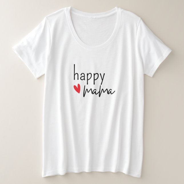 Diseño Mínimo de Corazón para Mamá Feliz (Anverso del diseño)