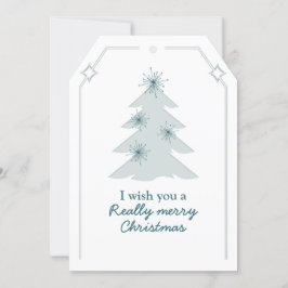 Diseño moderno de árbol de Navidad - tarjeta de et