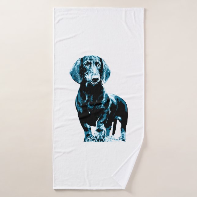 Diseño moderno de dachshund (Toalla de baño)