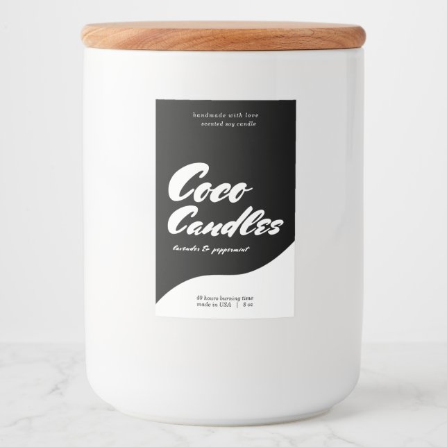 Diseño moderno de etiquetas de velas (Anverso)