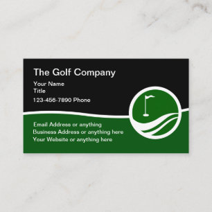 Diseño moderno de tarjetas de presentación de golf