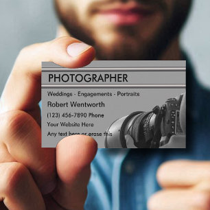 Diseño moderno de tarjetas de visita de fotografía