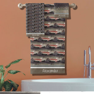 Diseño moderno de trucha de monograma para peces G