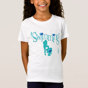 Diseño moderno Natación Camiseta