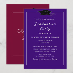 Diseño moderno Tarjeta de invitación para graduaci
