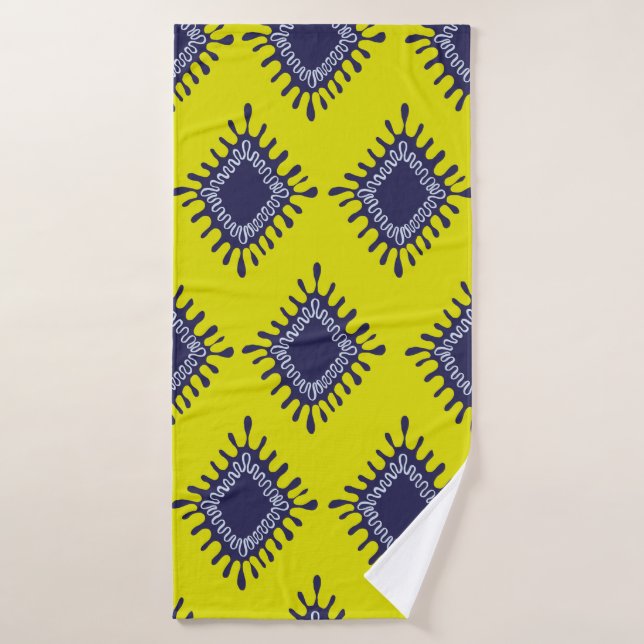 Diseño moderno tribal de ikat (Toalla de baño)