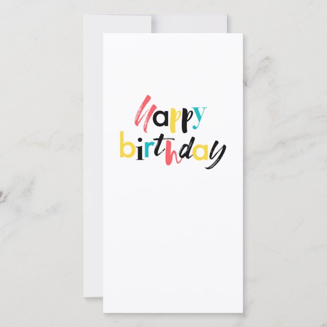 Diseño moderno y alegre de "Feliz Cumpleaños" (Anverso)