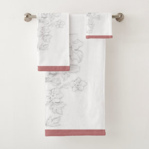 Diseño Mogol en un juego de toallas de baño