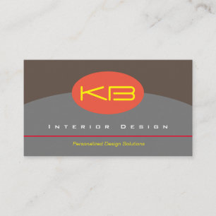 Diseño monograma, tarjeta de visita de 3,5" x 2,0"
