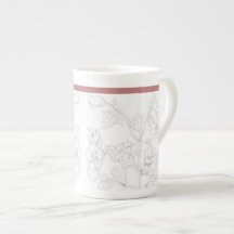 Diseño Mughal en una taza de porcelana