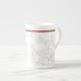 Diseño Mughal en una taza de porcelana