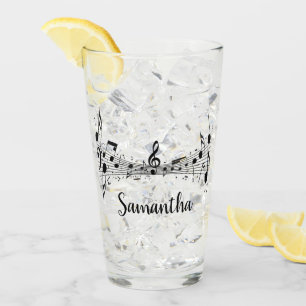 Diseño musical Vidrio para beber