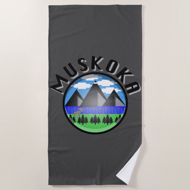 Diseño Muskoka (Versión 2) - Toalla de playa (Anverso)