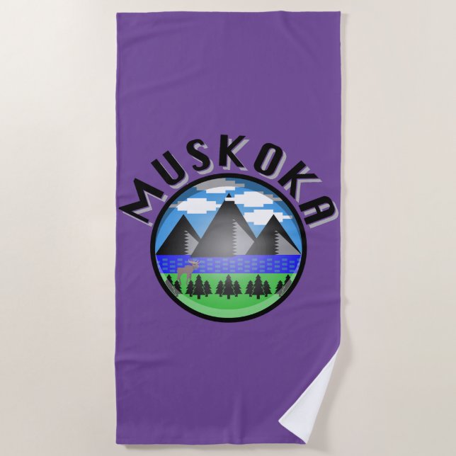 Diseño Muskoka (Versión 2) - Toalla de playa (Anverso)