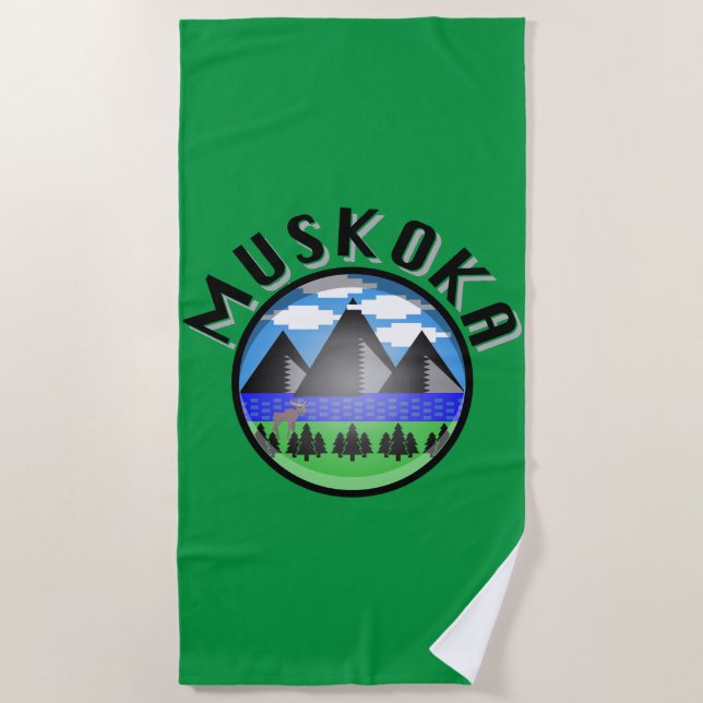 Diseño Muskoka (Versión 2) - Toalla de playa (Anverso)