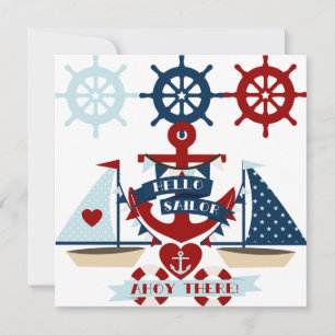 Diseño náutico de barco de vela Sailor Anchor