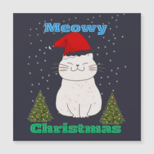 Diseño Navideño de Gato Adorable Meowy Christmas  