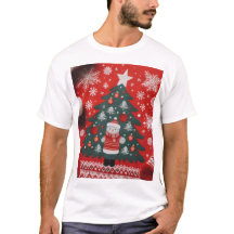 Diseño navideño masculino de camisetas