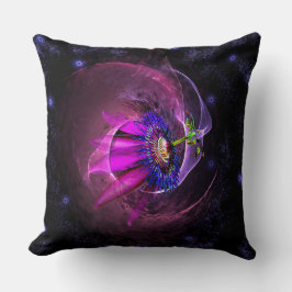 Diseño nebulosa en lavanda y almohada negra