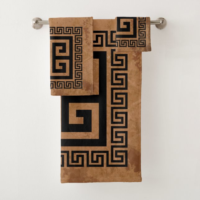 Diseño negro de patrón de clave griega (In situ)