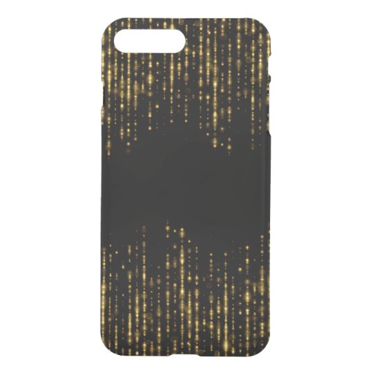 Diseño negro y atractivo GR1 del purpurina del oro Funda Para iPhone 7 Plus