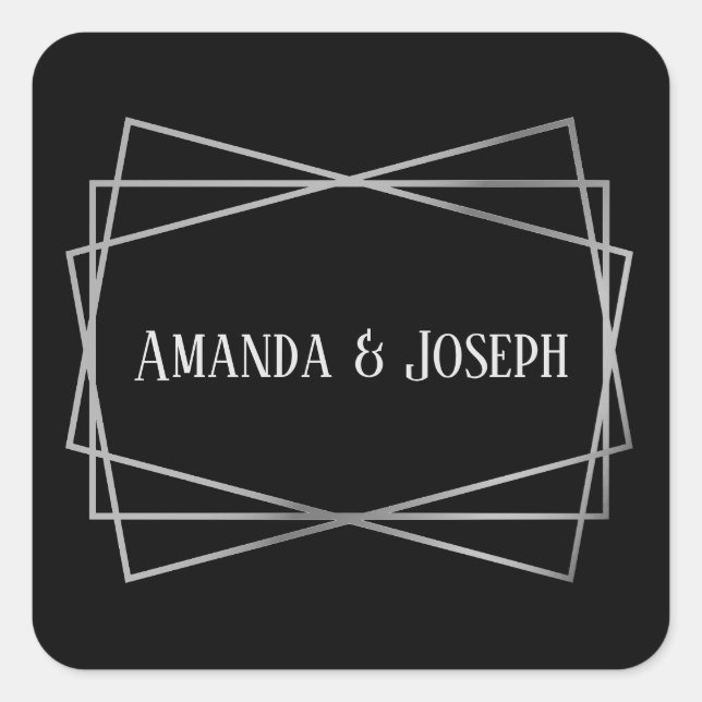 Diseño negro y gris medio de medios - Pegatina cua (Anverso)