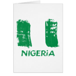 Diseño nigeriano de la bandera del grunge
