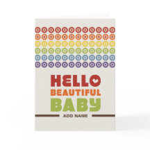 Diseño no directo - Hola hermosa tarjeta de bebé