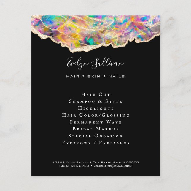 diseño opal en volante negro (Frente)