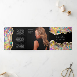 Diseño optativo en folletos triples negros