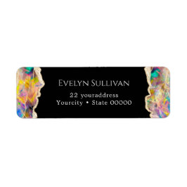 Diseño óptico en etiqueta de dirección de retorno