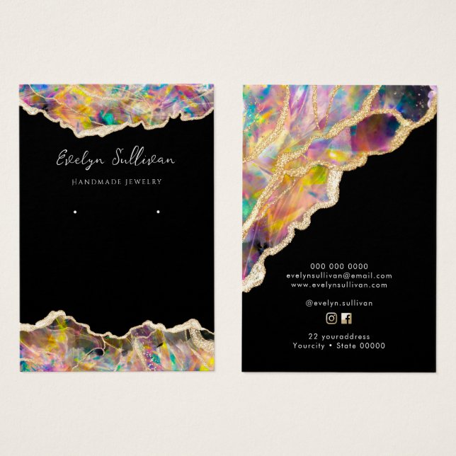 Diseño óptico en la tarjeta de visualización de jo (Anverso y reverso)