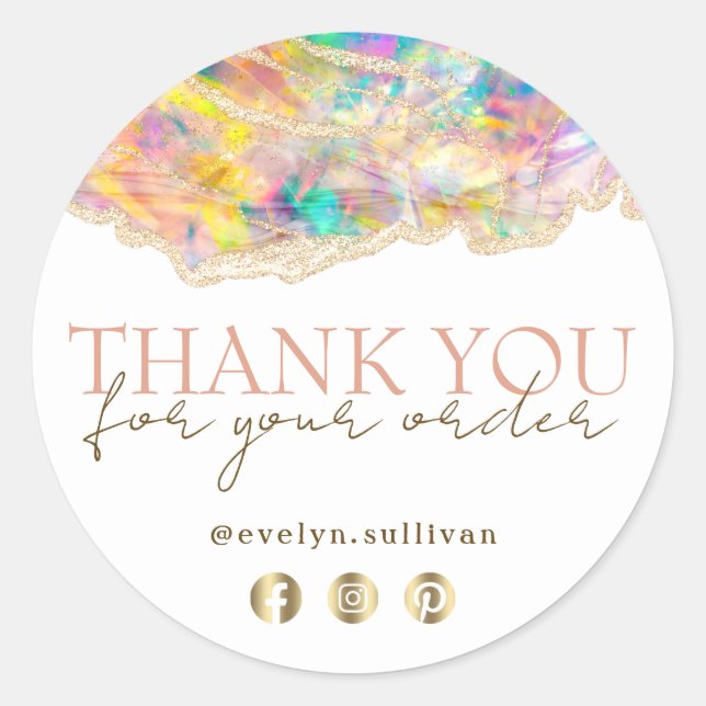 Diseño óptico gracias pegatina (Anverso)