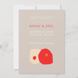 Diseño orgánico moderno Plano Guardar la tarjeta d